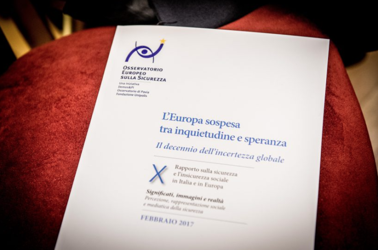 X Rapporto sulla sicurezza e insicurezza sociale: Europa sospesa tra inquietudine e speranza