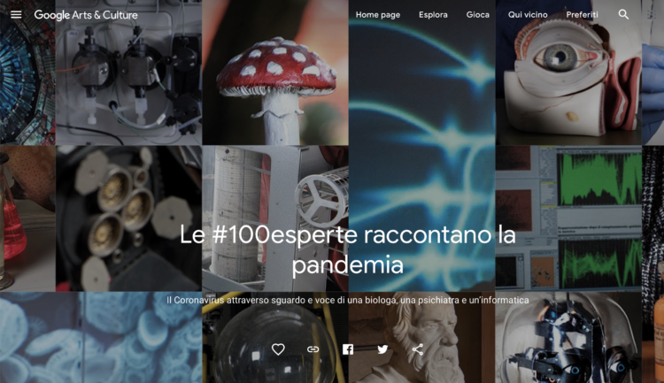 Le #100esperte raccontano la pandemia su Google Arts & Culture