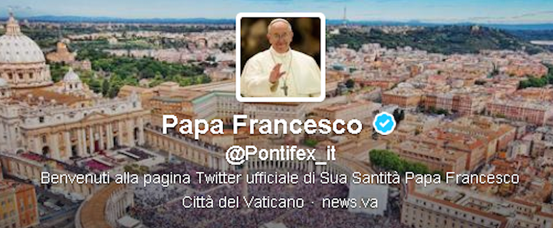 @pontifex: Papa Francesco su twitter