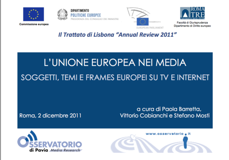 La comunicazione sull’Europa nei telegiornali italiani ed europei