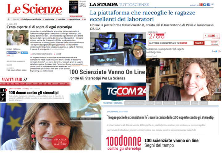 100 donne contro gli stereotipi: rassegna stampa